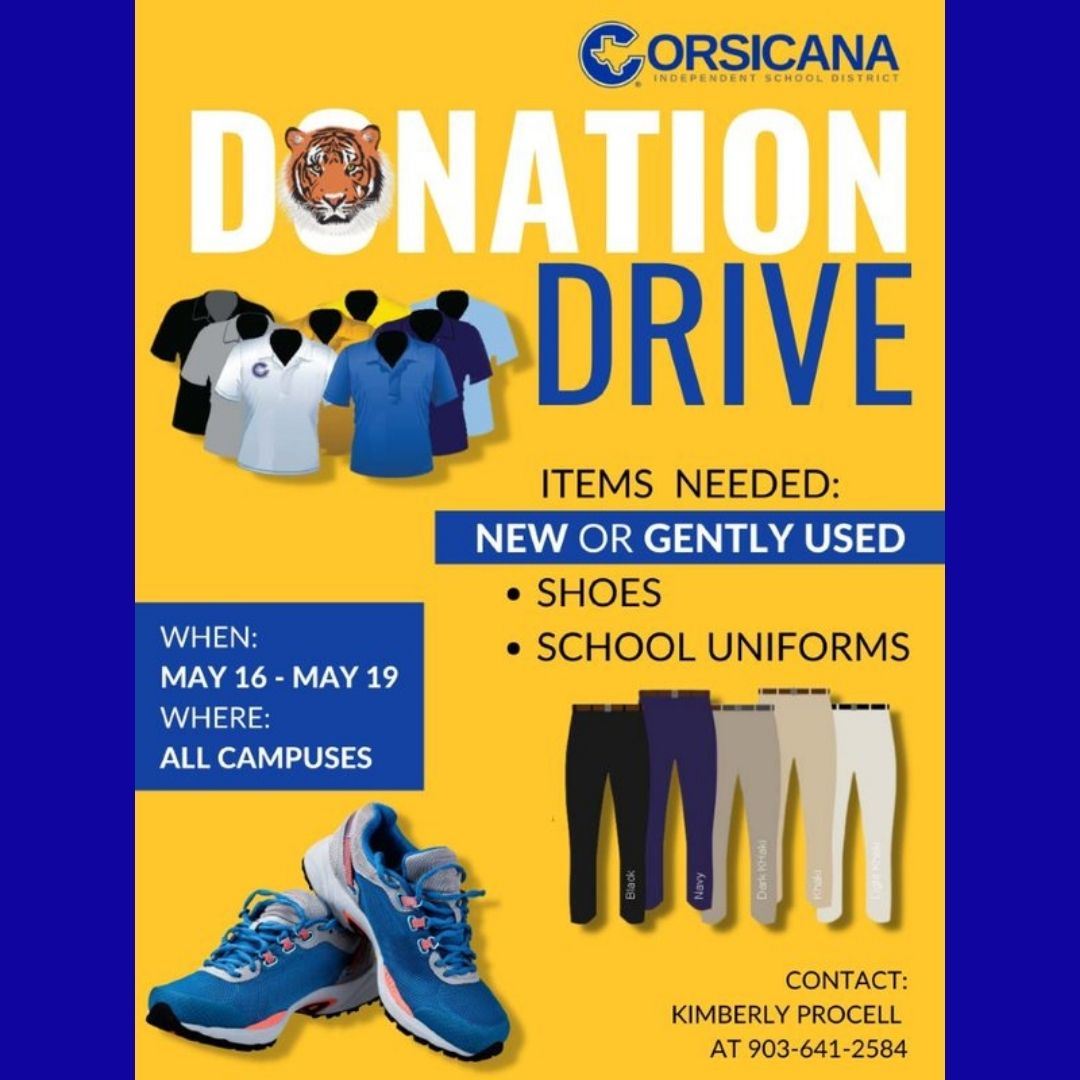  Clothing Donation Drive to Benefit Students in the Corsicana ISD  